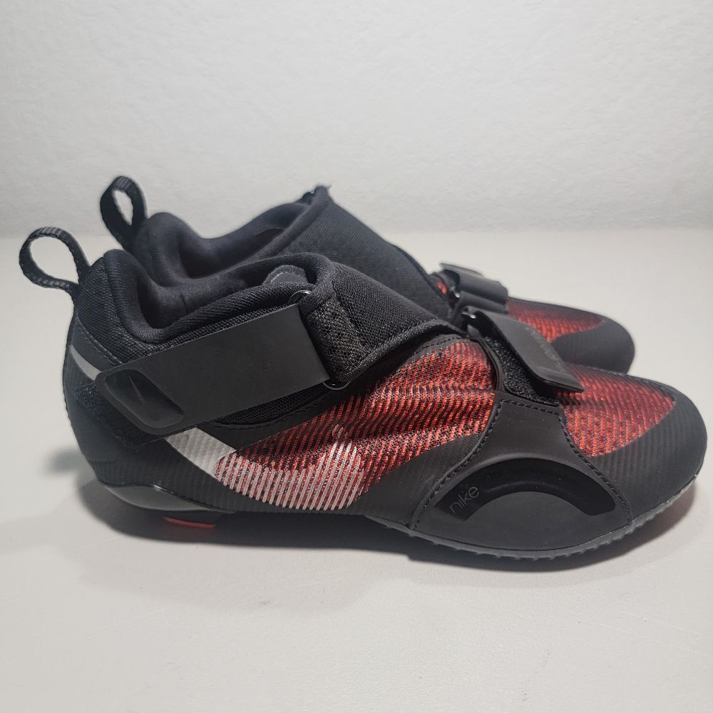 Nike SuperRep Cycle Indoor Cycling Shoes Size 6 Women Black Red CJ0775 008